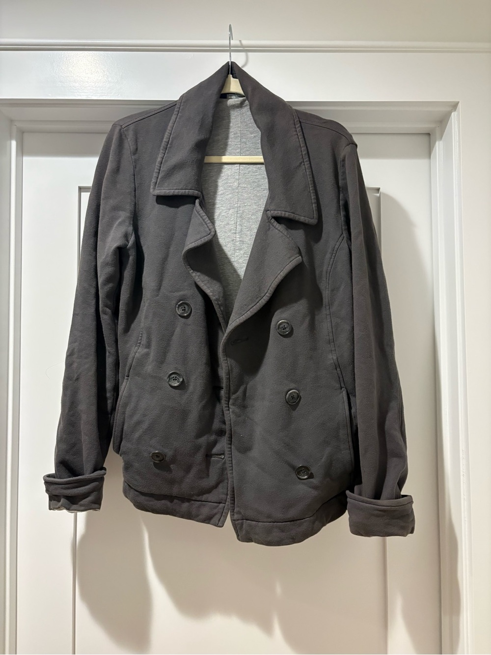 James Perse Double-Breasted Gray Jacket